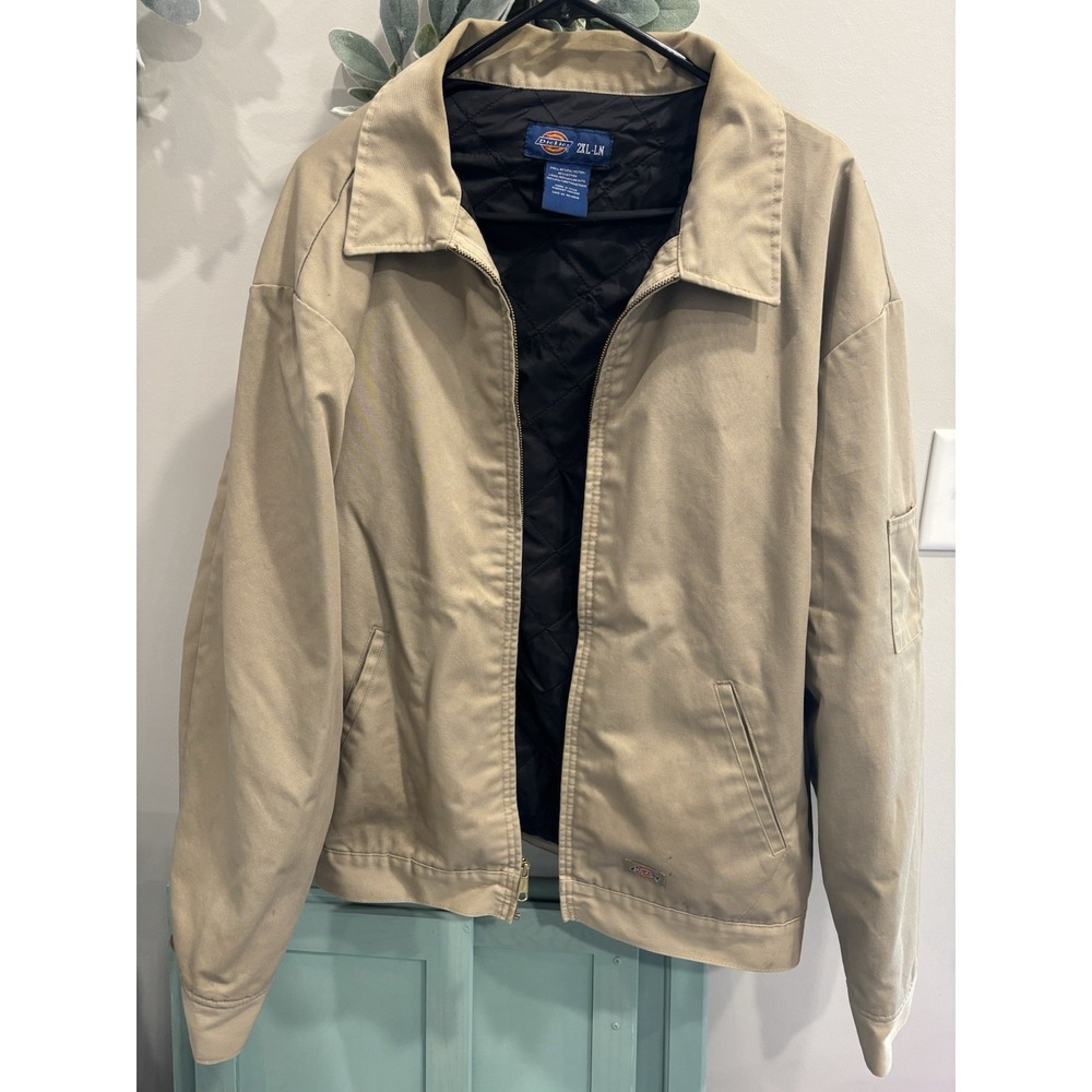 Dickies Men's 2XL Insulated/lined Eisenhower Tan Jacket, Slight Staining